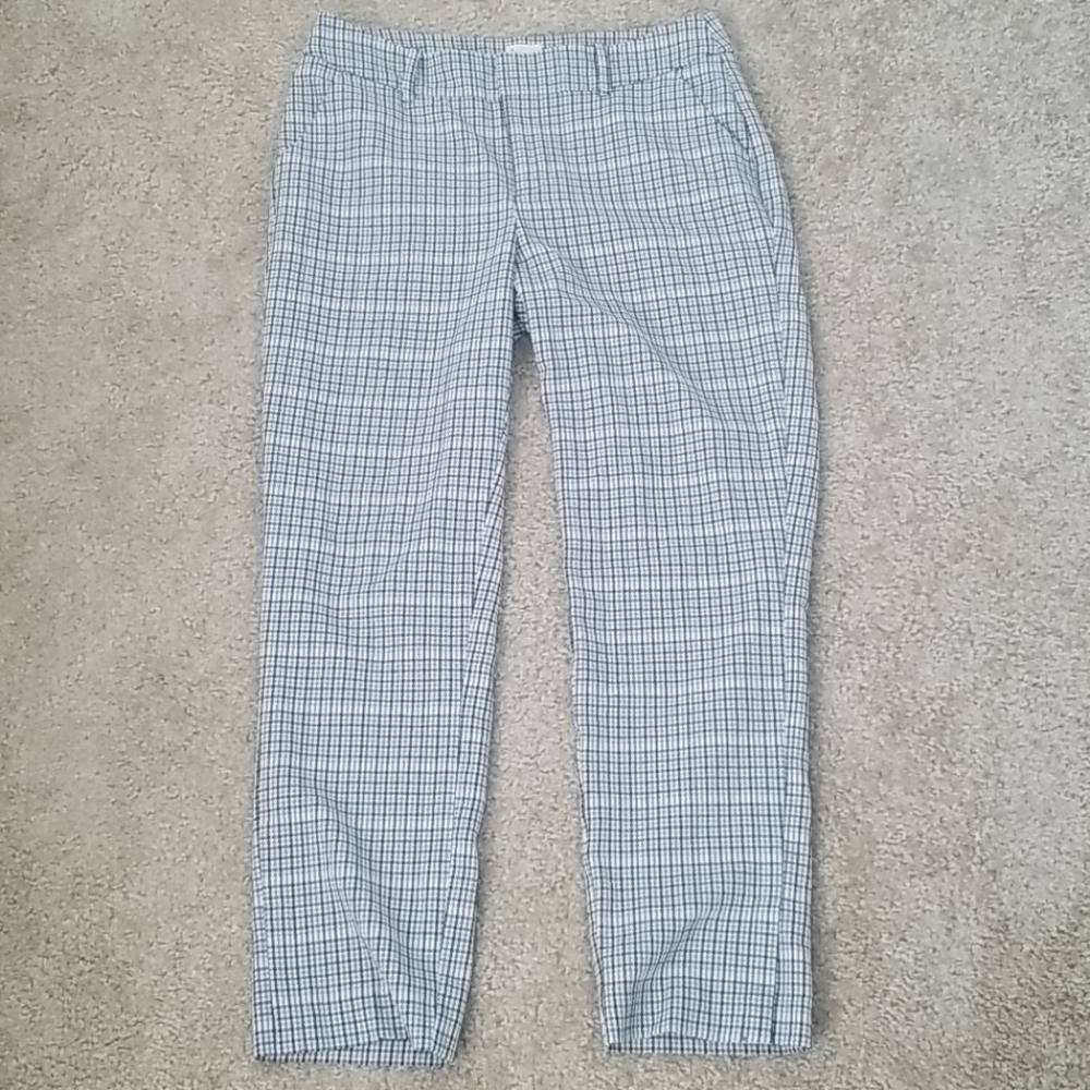 a new day Black and White Checkered Pants Women's Size 4 Stretch